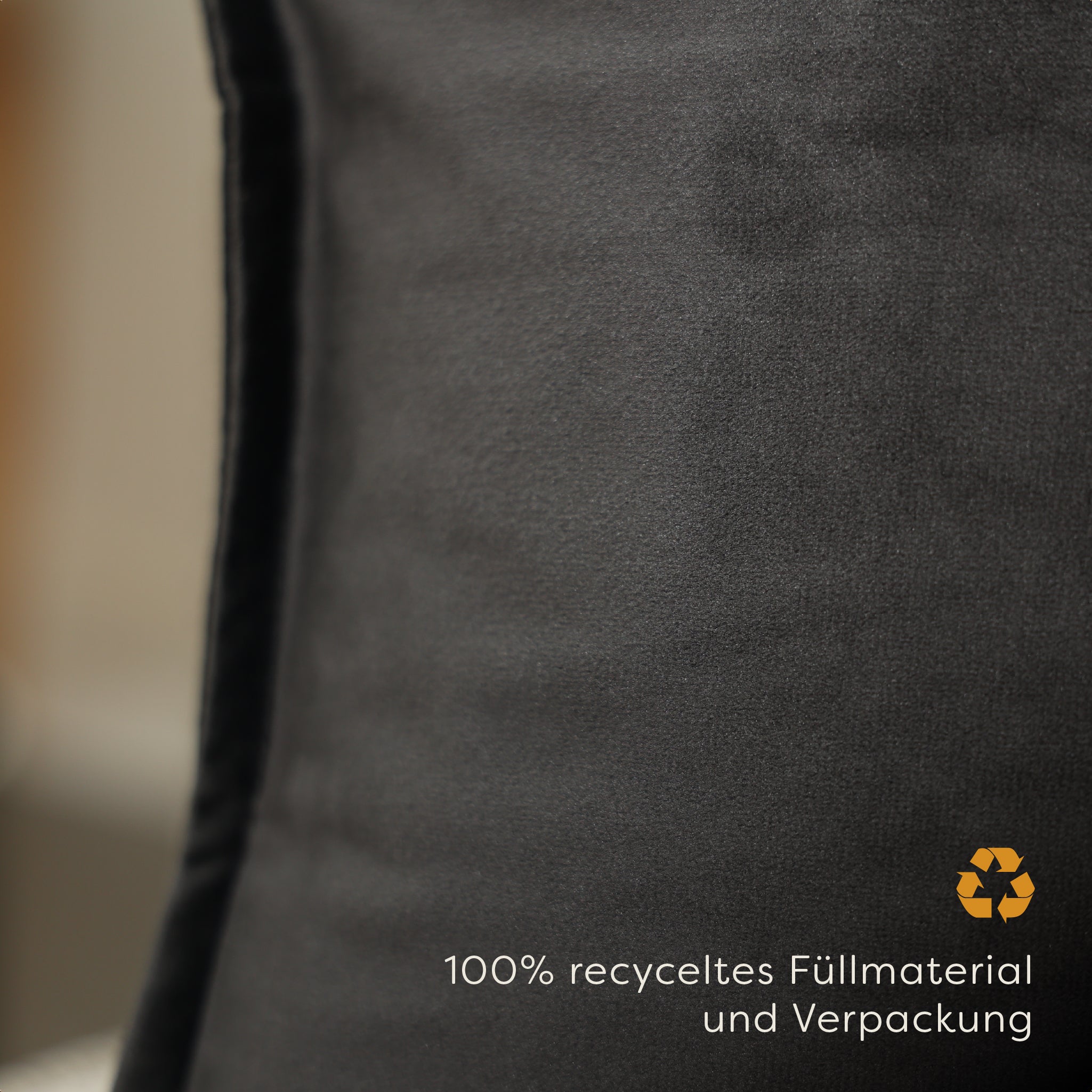 Pleafs® Dekokissen Plush 45x60cm Onyx