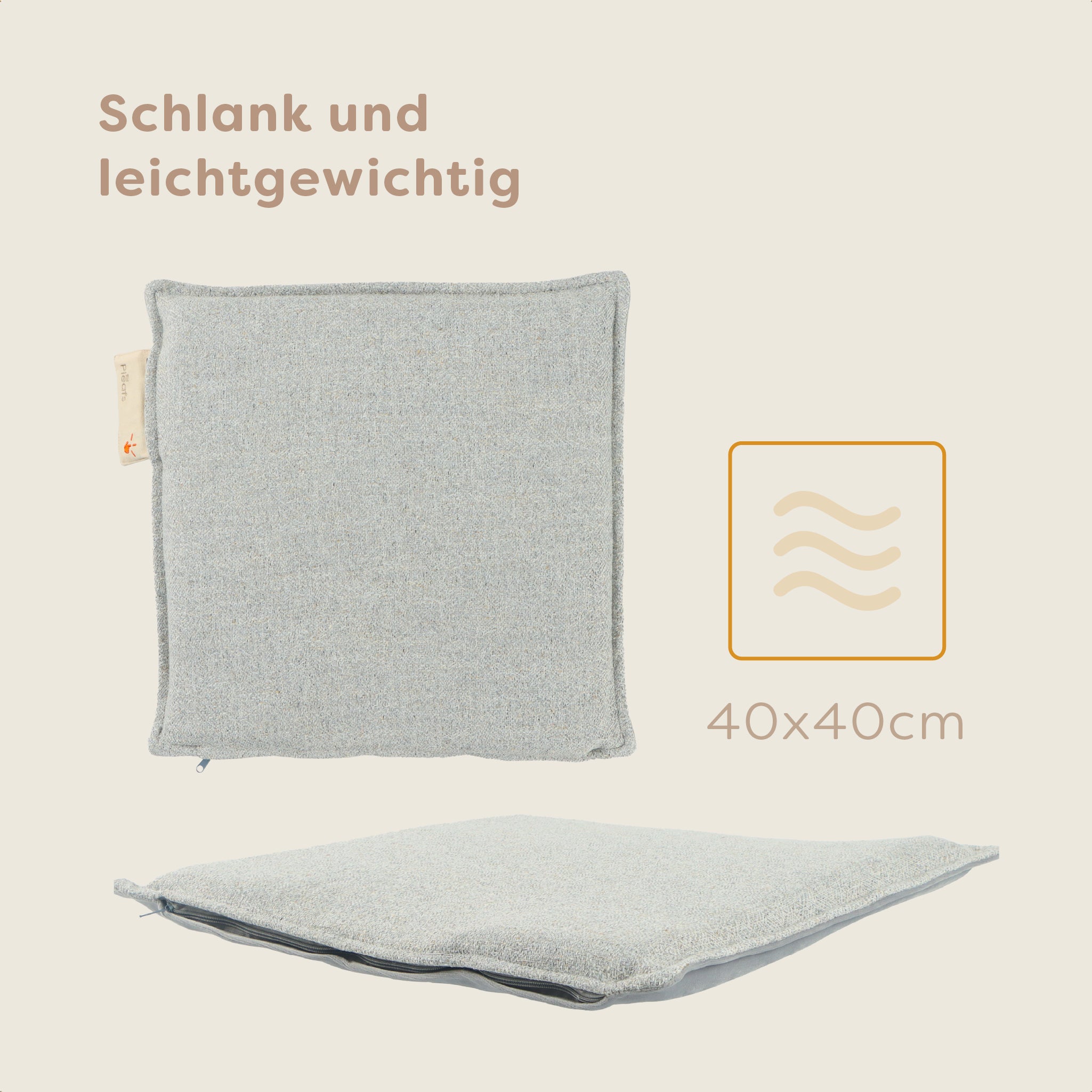 Pleafs® Sitz-Heizkissen Nomad 40x40cm Close Knit