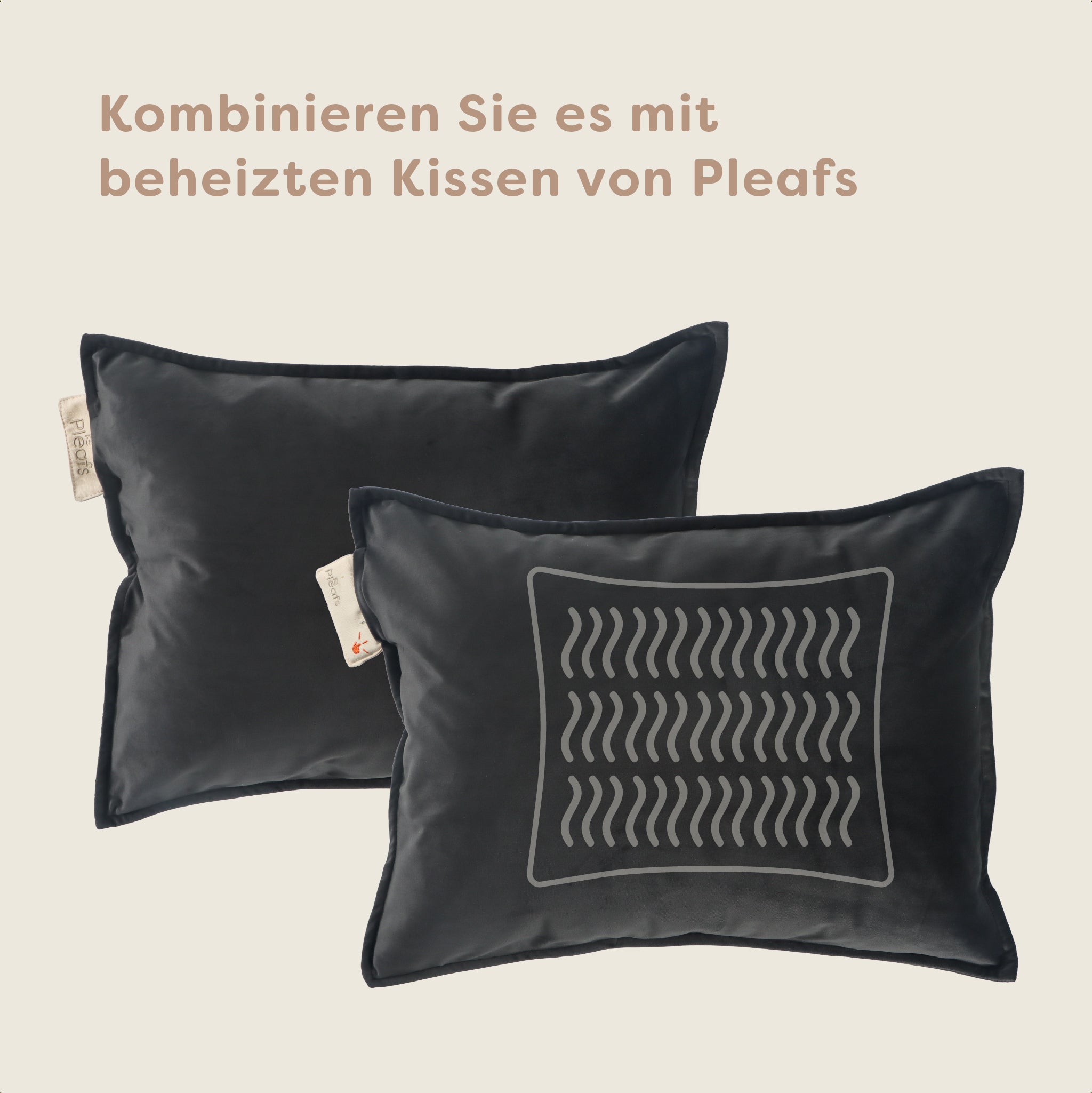 Pleafs® Dekokissen Plush 45x60cm Onyx