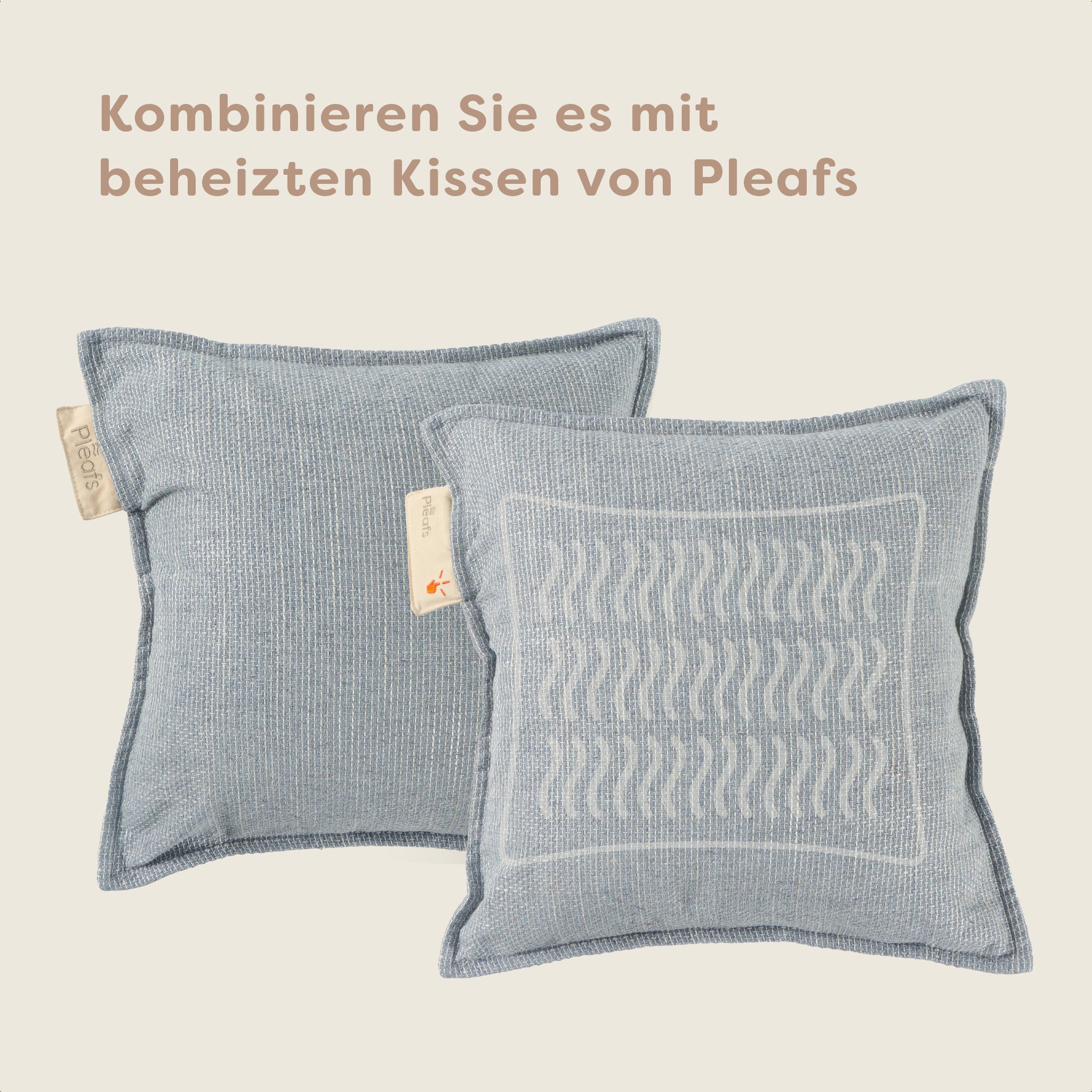 Pleafs® Dekokissen Nomad 45x45cm Silver Sand