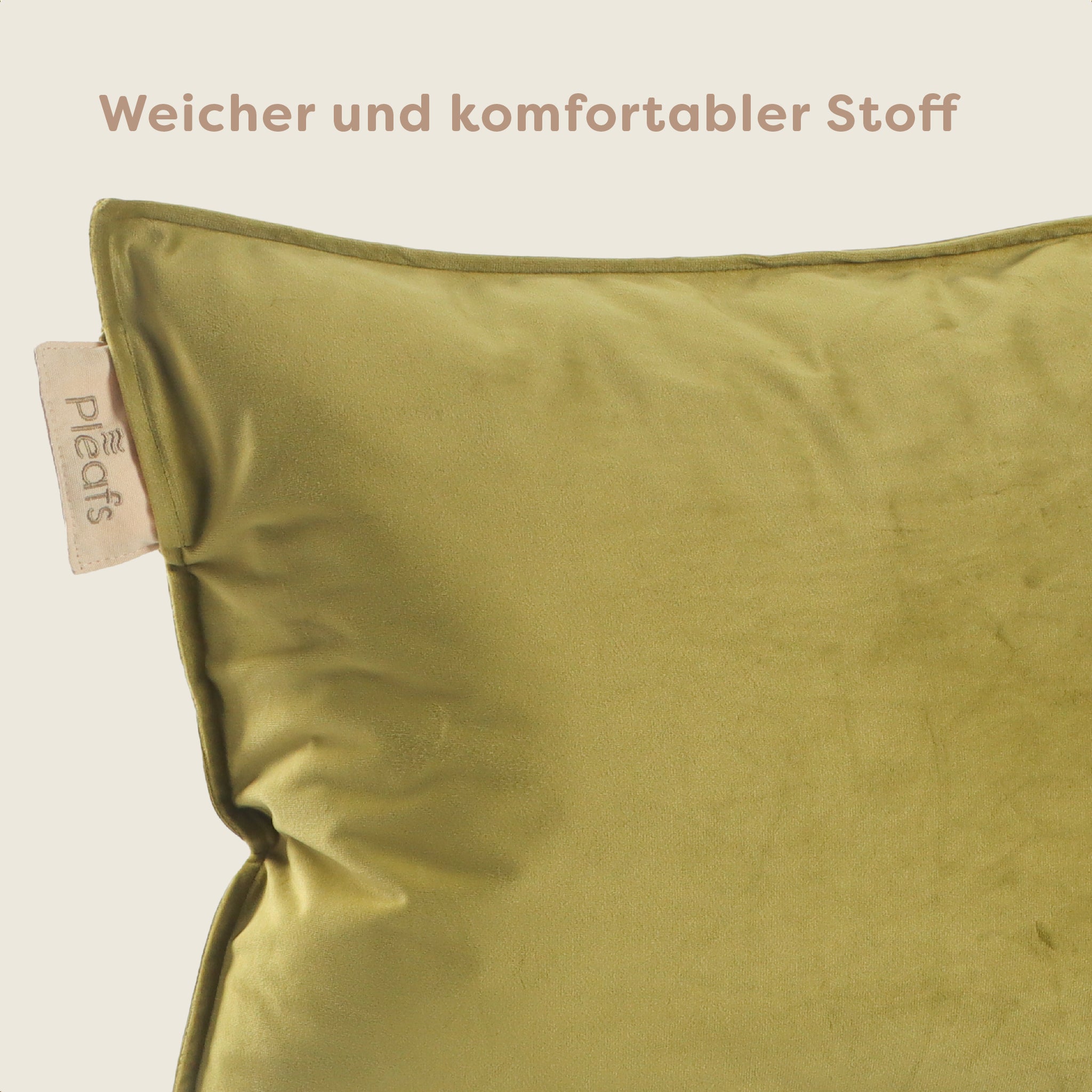 Pleafs® Dekokissen Plush 45x60cm Barley Corn
