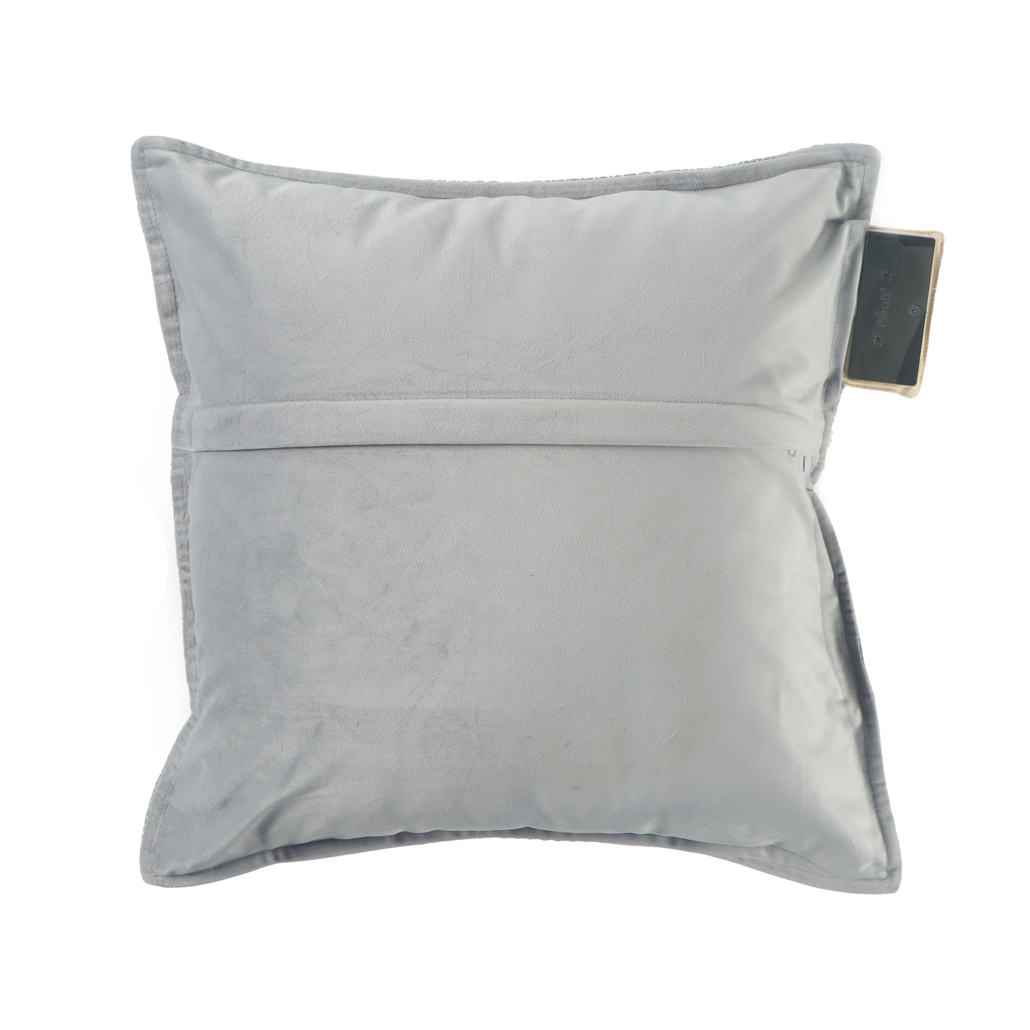 heizkissen nomad kabellos elektrisch aufladbar indoor 45x45 silver-sand rückseite