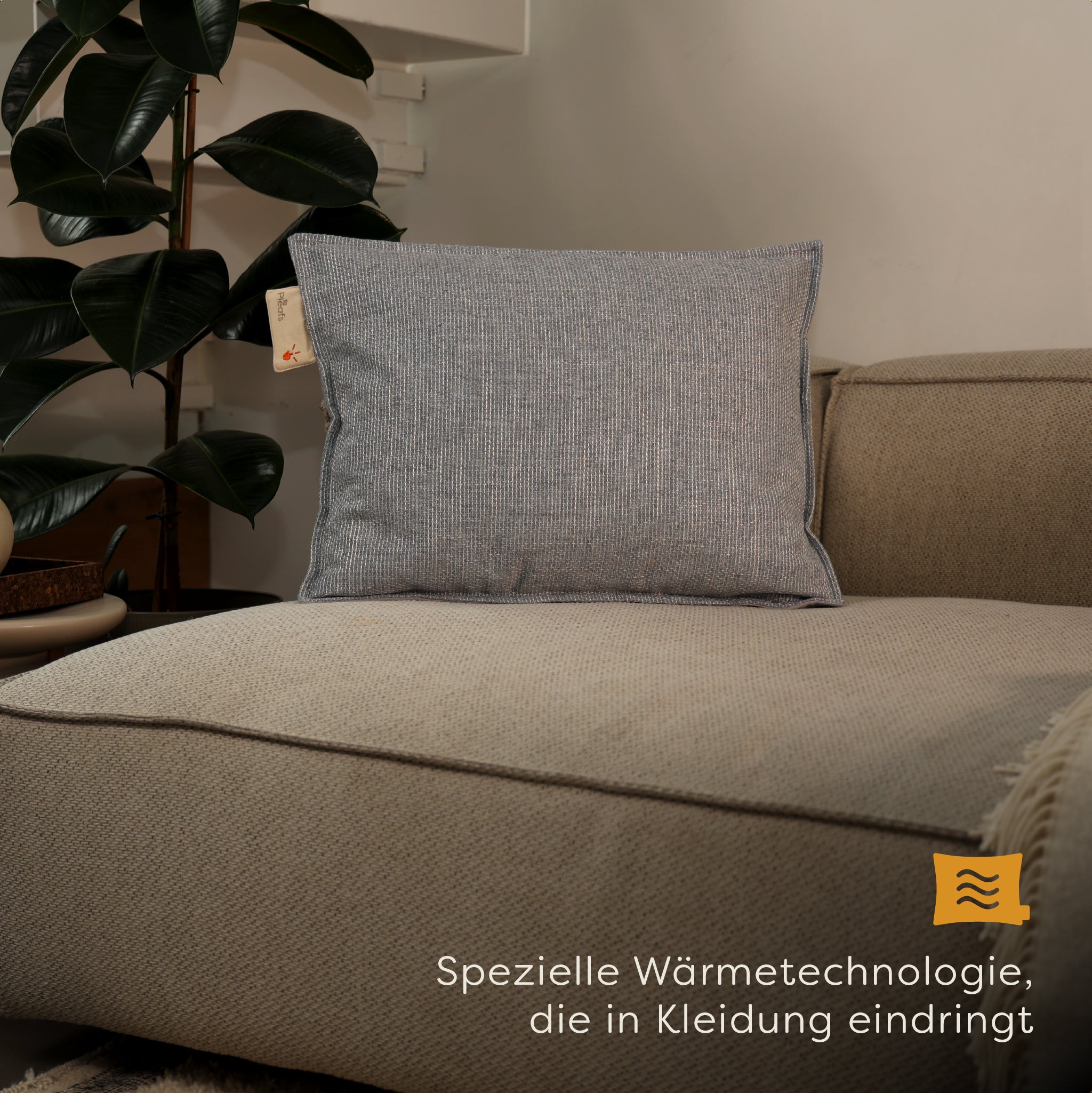 heizkissen nomad kabellos elektrisch aufladbar indoor 45x60 silver-sand interior