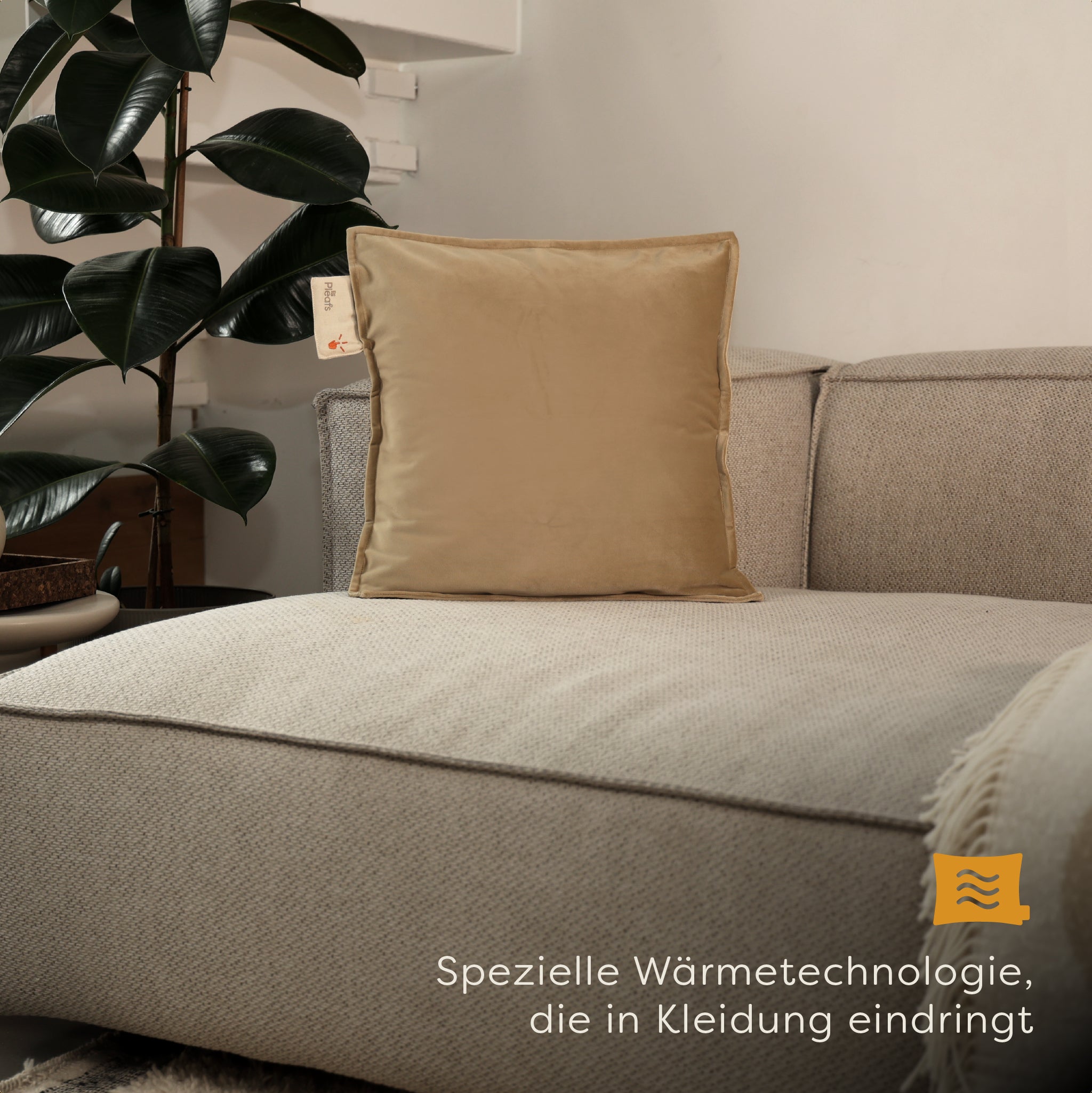 heizkissen plush kabellos elektrisch aufladbar indoor 45x45 crewel-tan interior