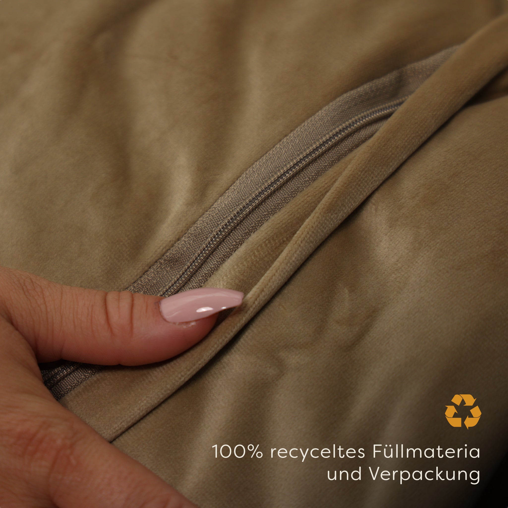 heizkissen plush kabellos elektrisch aufladbar indoor 45x45 crewel-tan recycle