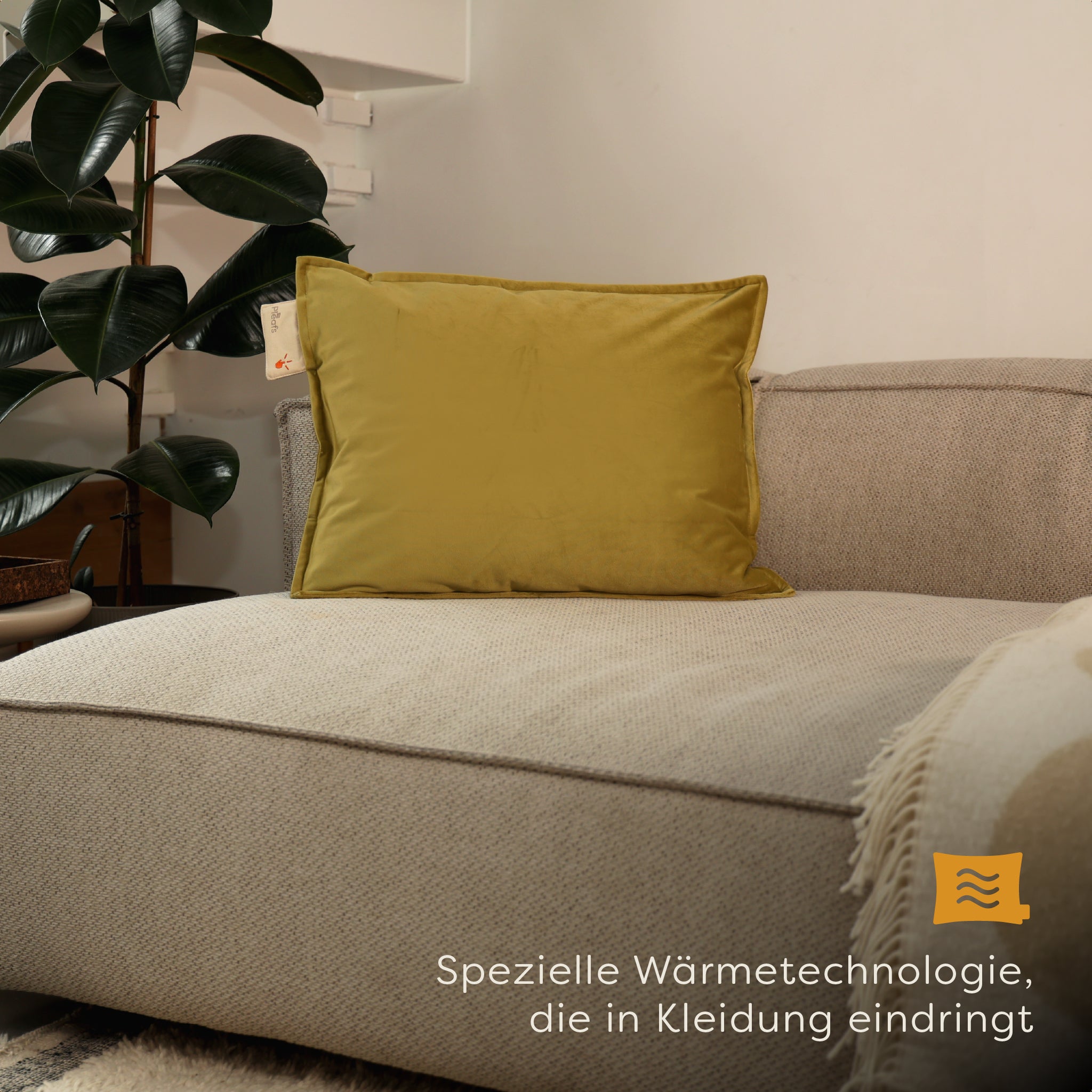 heizkissen plush kabellos elektrisch aufladbar indoor 45x60 barley-corn interior