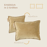 Pleafs® Dekokissen Plush 45x60cm Crewel Tan