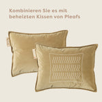 Pleafs® Dekokissen Plush 45x60cm Crewel Tan