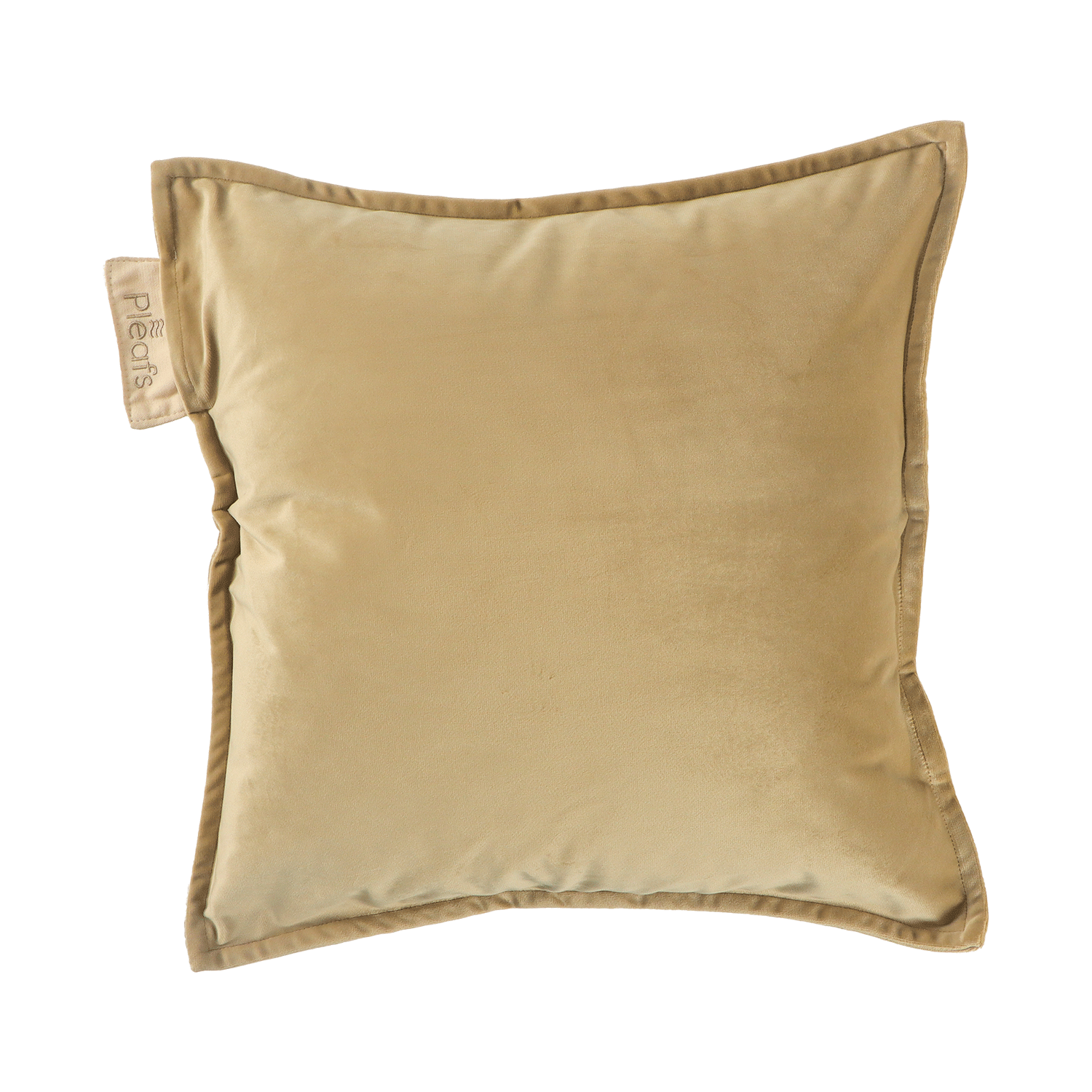 Pleafs® Dekokissen Plush 45x45cm Crewel Tan