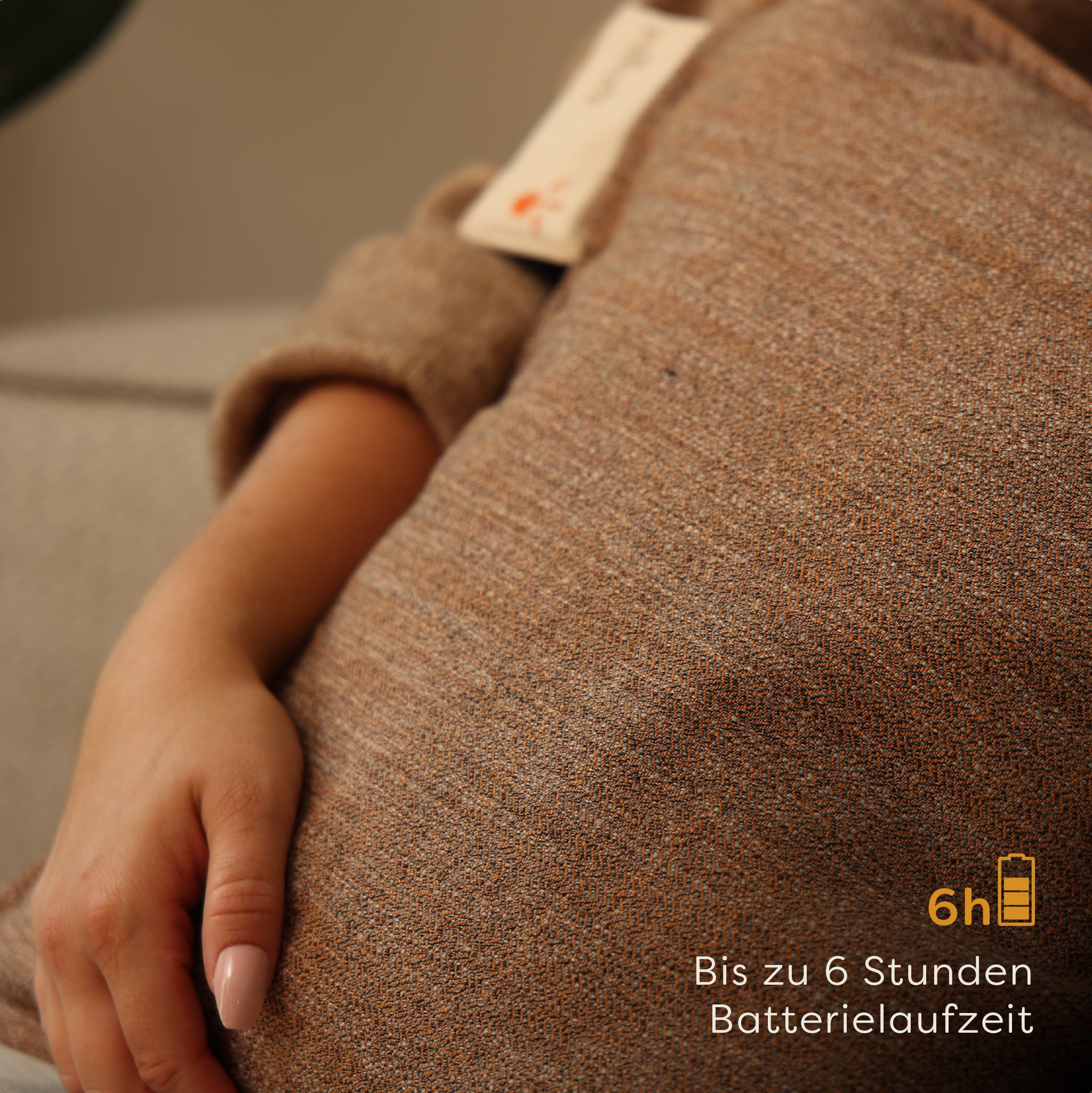 heizkissen boho kabellos elektrisch aufladbar indoor 45x45 spiced-cider batterie