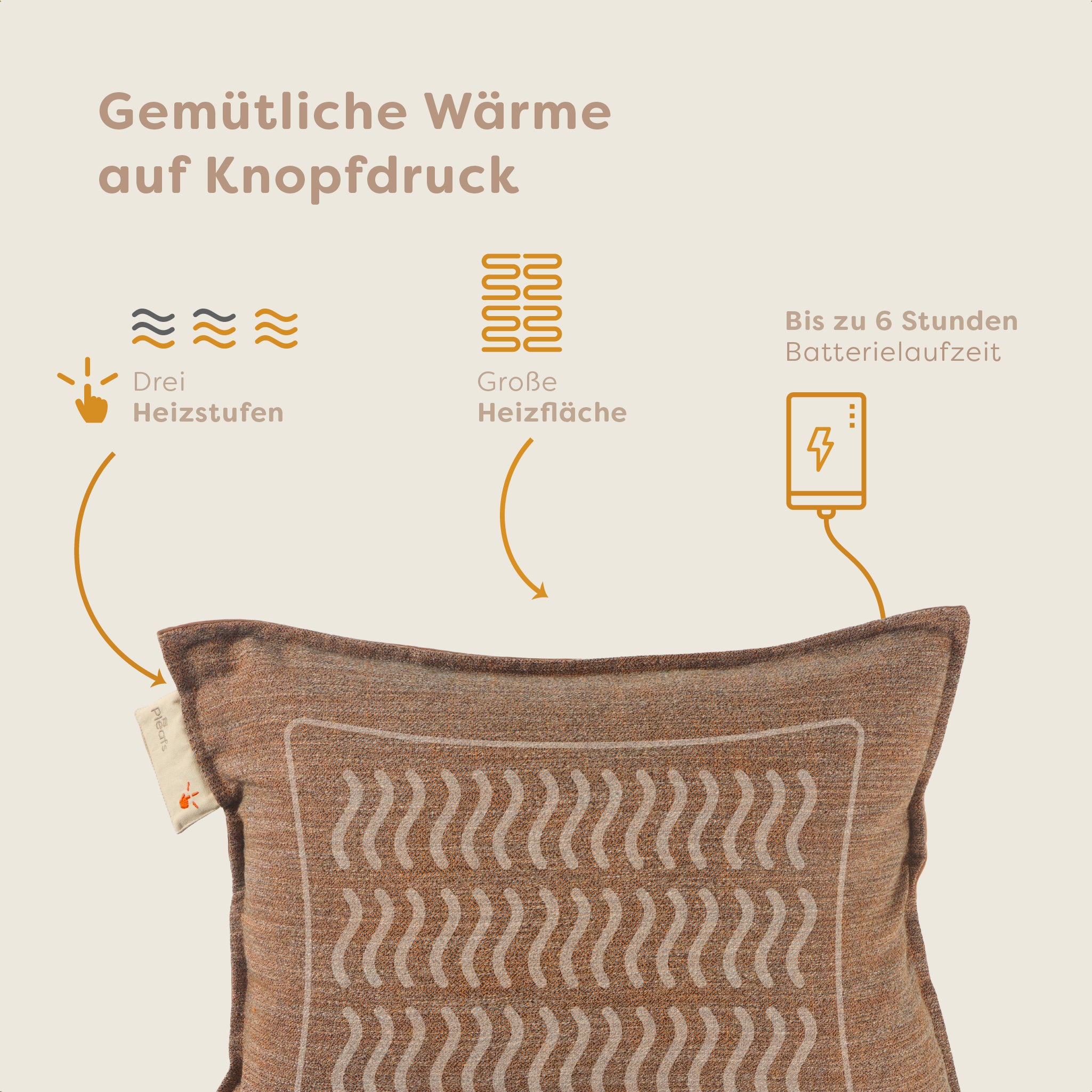 heizkissen boho kabellos elektrisch aufladbar indoor 45x60 spiced-cider usp