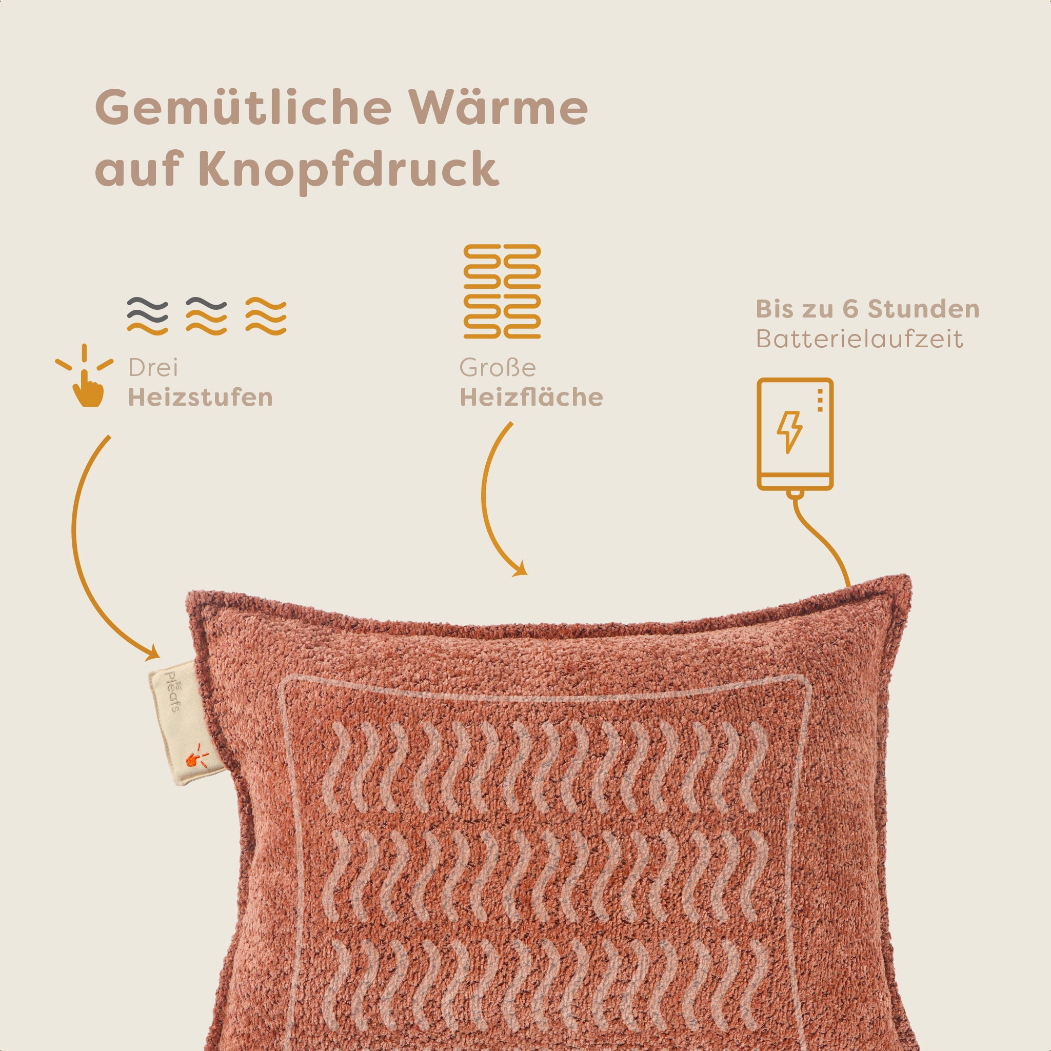 heizkissen boho kabellos elektrisch aufladbar indoor 45x60 spicy-mix usp