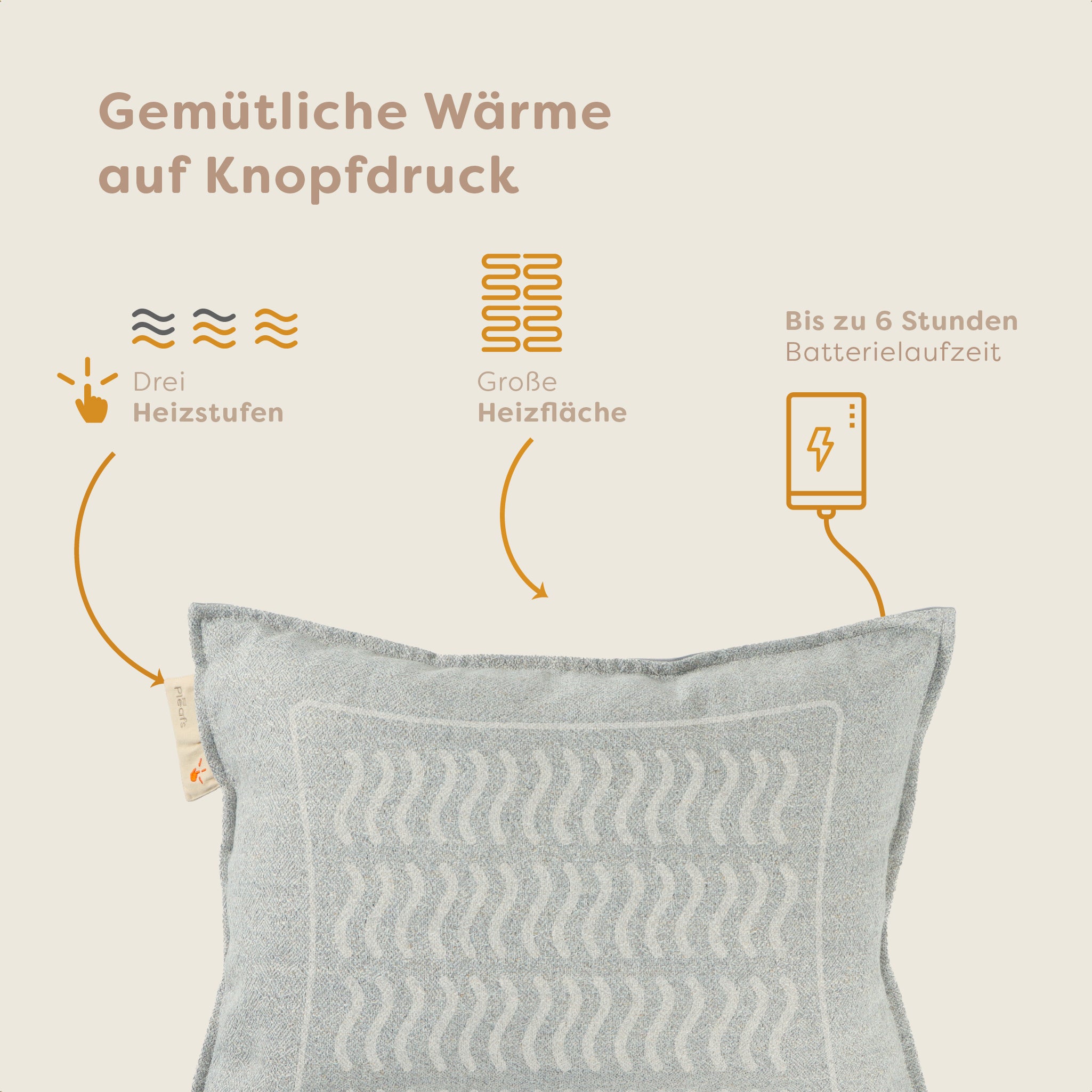 heizkissen nomad kabellos elektrisch aufladbar indoor 45x60 close-knit usp