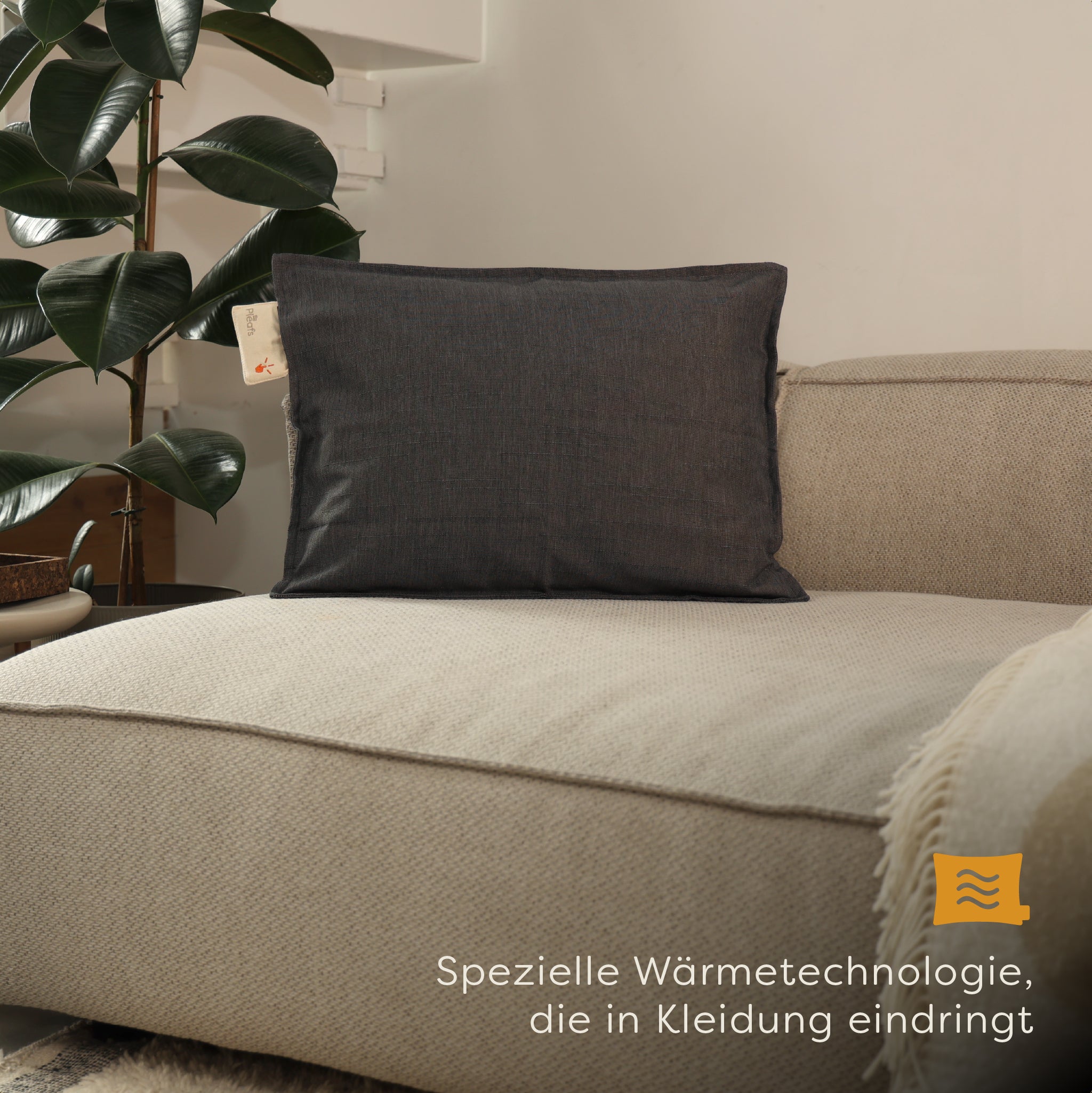 heizkissen outdoor kabellos elektrisch aufladbar 45x60 carbon interior