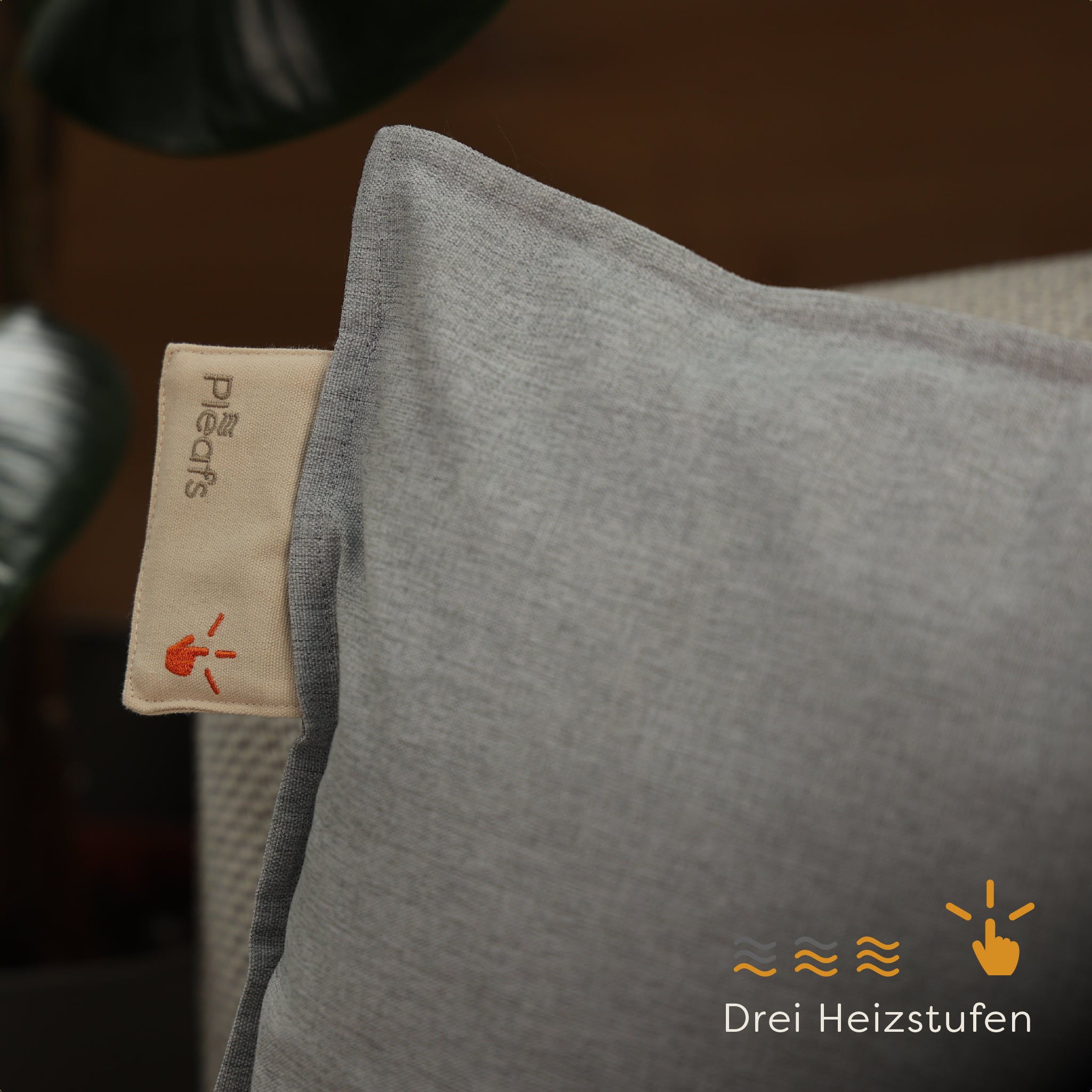 heizkissen outdoor kabellos elektrisch aufladbar 45x60 spanich-grey wärmestufen