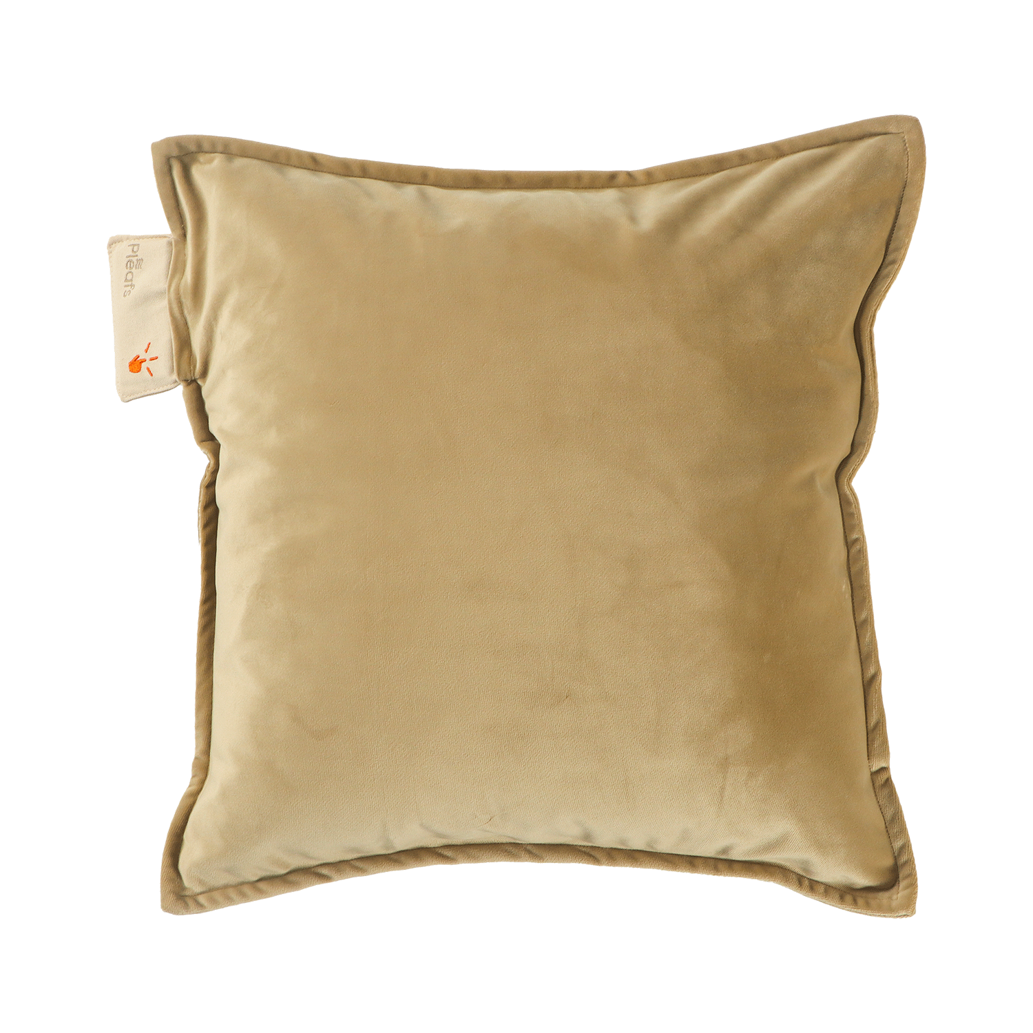 heizkissen plush kabellos elektrisch aufladbar indoor 45x45 crewel-tan vorderseite
