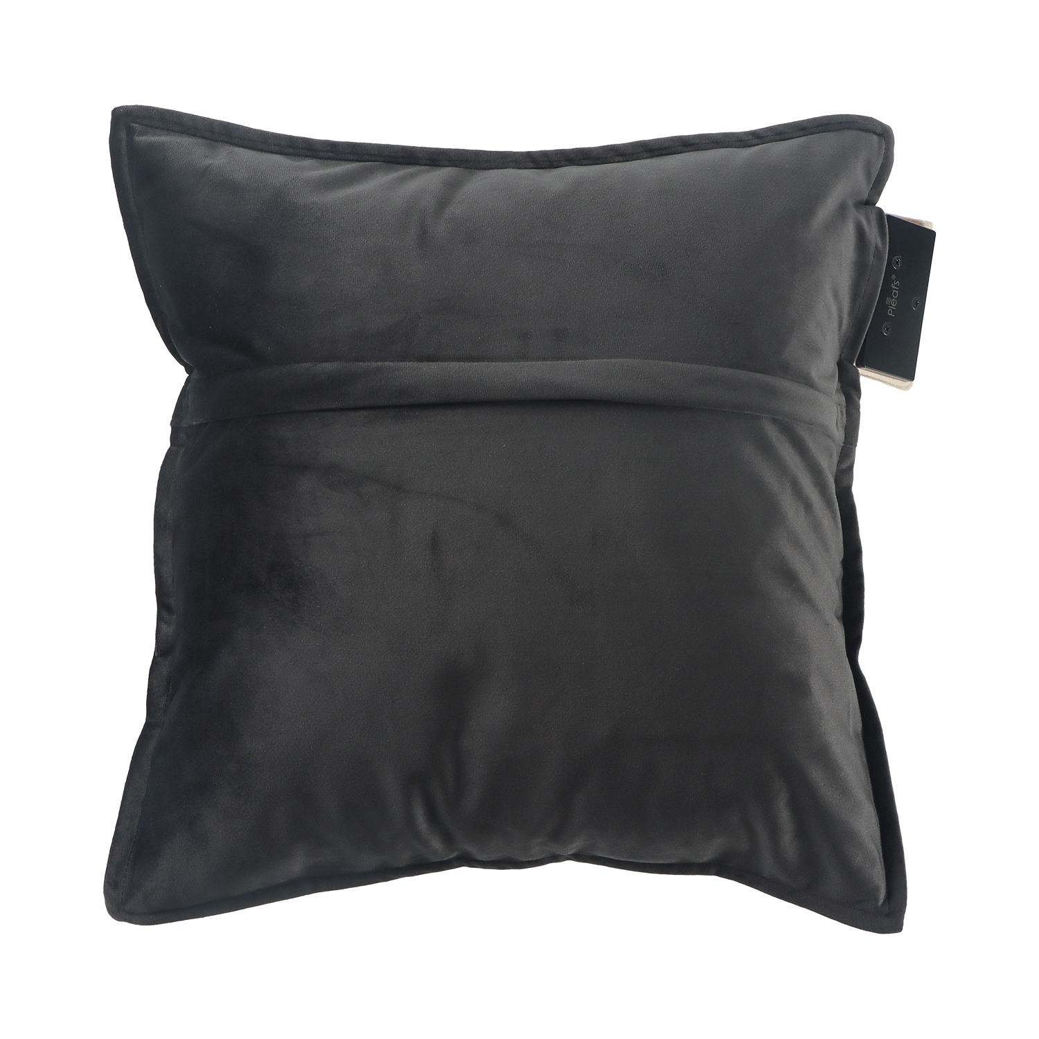 heizkissen plush kabellos elektrisch aufladbar indoor 45x45 onyx rückseite