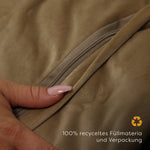 heizkissen plush kabellos elektrisch aufladbar indoor 45x60 crewel-tan recycle