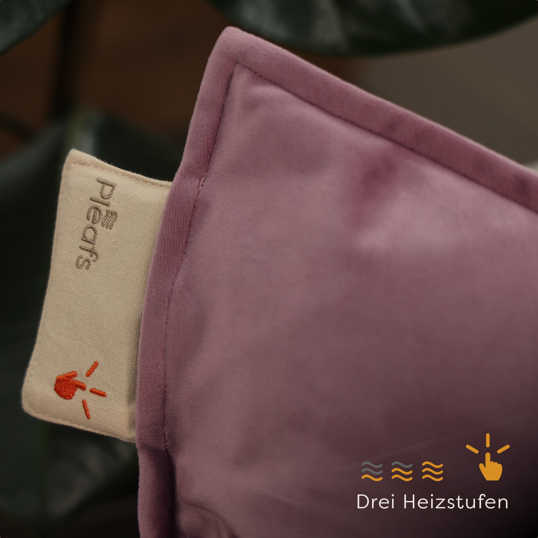 heizkissen plush kabellos elektrisch aufladbar indoor 45x60 hothouse-orchid wärmestufen