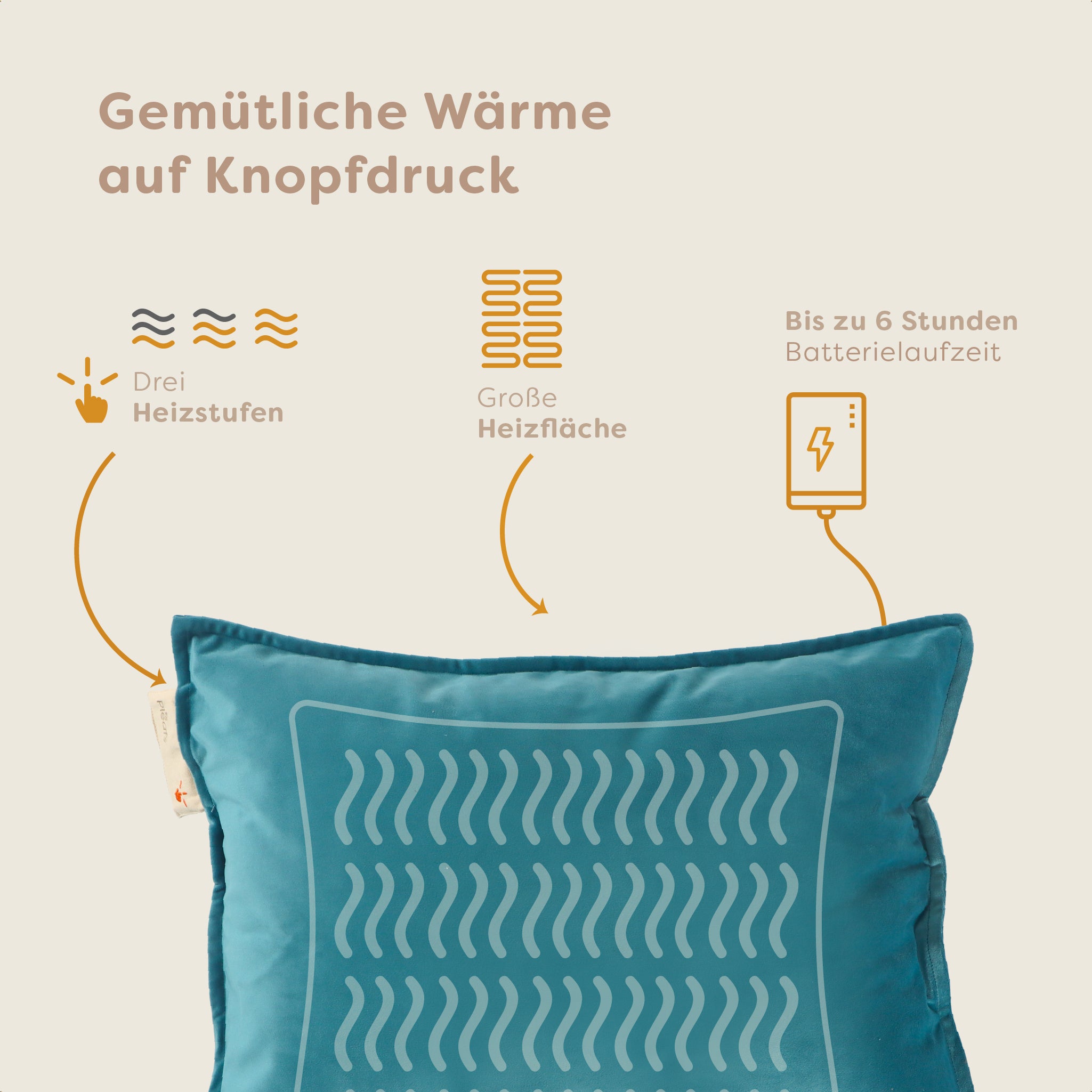 heizkissen plush kabellos elektrisch aufladbar indoor 45x60 wedgewood usp